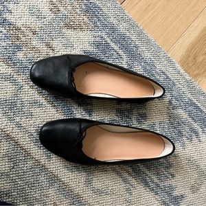 J crew black ballet flats